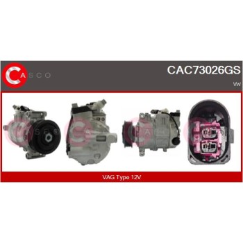Compresor, aire acondicionado - CASCO CAC73026GS