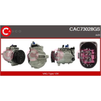 Compresor, aire acondicionado - CASCO CAC73028GS