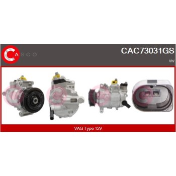 Compresor, aire acondicionado - CASCO CAC73031GS