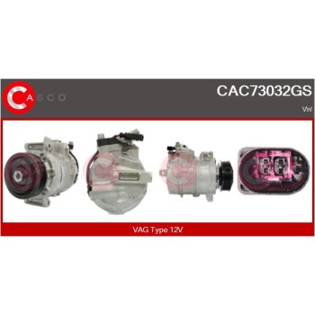 Compresor, aire acondicionado - CASCO CAC73032GS