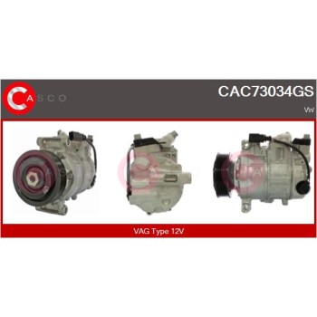 Compresor, aire acondicionado - CASCO CAC73034GS