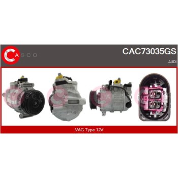 Compresor, aire acondicionado - CASCO CAC73035GS