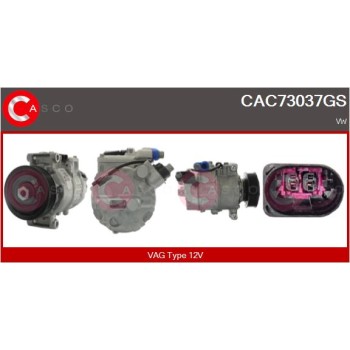 Compresor, aire acondicionado - CASCO CAC73037GS