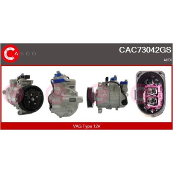 Compresor, aire acondicionado - CASCO CAC73042GS