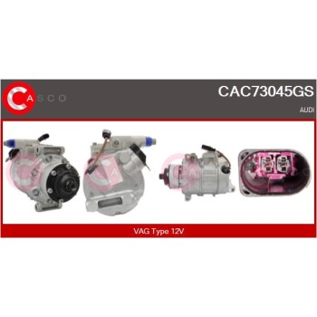 Compresor, aire acondicionado - CASCO CAC73045GS