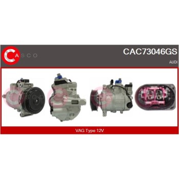 Compresor, aire acondicionado - CASCO CAC73046GS