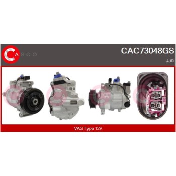 Compresor, aire acondicionado - CASCO CAC73048GS