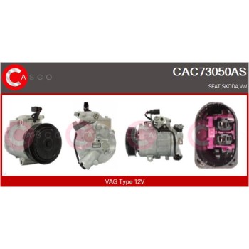 Compresor, aire acondicionado - CASCO CAC73050AS
