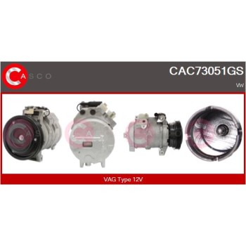 Compresor, aire acondicionado - CASCO CAC73051GS