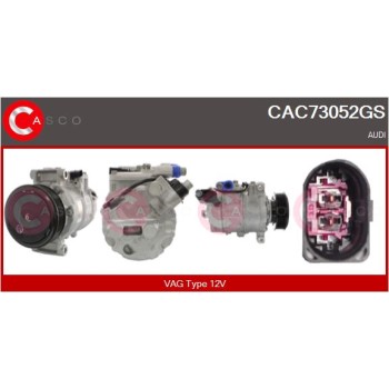 Compresor, aire acondicionado - CASCO CAC73052GS