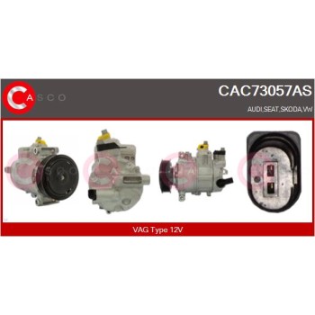 Compresor, aire acondicionado - CASCO CAC73057AS