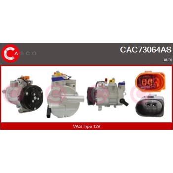 Compresor, aire acondicionado - CASCO CAC73064AS
