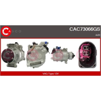 Compresor, aire acondicionado - CASCO CAC73066GS