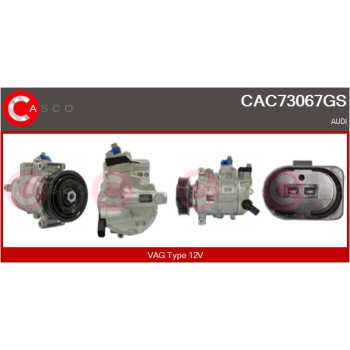 Compresor, aire acondicionado - CASCO CAC73067GS