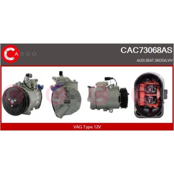 Compresor, aire acondicionado - CASCO CAC73068AS