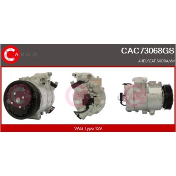 Compresor, aire acondicionado - CASCO CAC73068GS