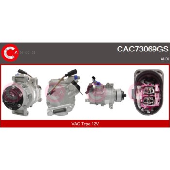 Compresor, aire acondicionado - CASCO CAC73069GS