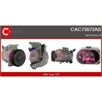 Compresor, aire acondicionado - CASCO CAC73072AS