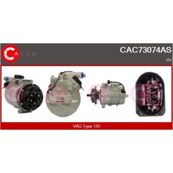 Compresor, aire acondicionado - CASCO CAC73074AS