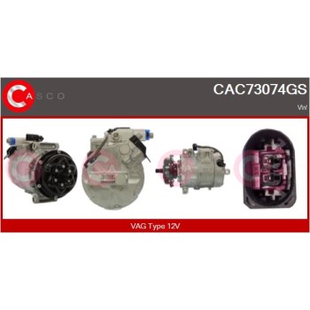 Compresor, aire acondicionado - CASCO CAC73074GS
