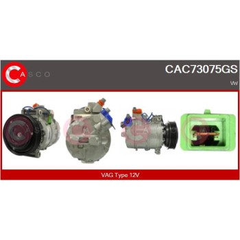 Compresor, aire acondicionado - CASCO CAC73075GS