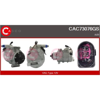 Compresor, aire acondicionado - CASCO CAC73076GS