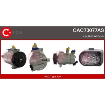 Compresor, aire acondicionado - CASCO CAC73077AS