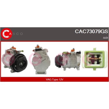 Compresor, aire acondicionado - CASCO CAC73079GS