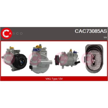 Compresor, aire acondicionado - CASCO CAC73085AS