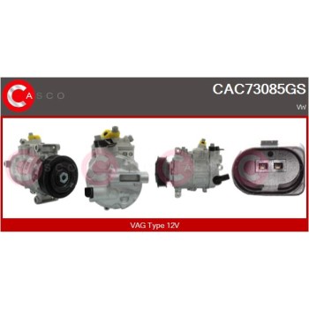 Compresor, aire acondicionado - CASCO CAC73085GS