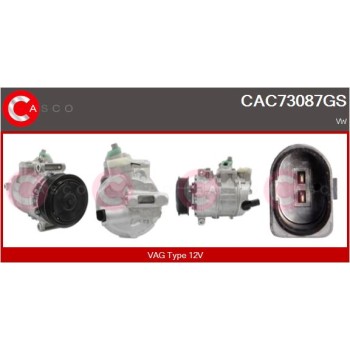 Compresor, aire acondicionado - CASCO CAC73087GS
