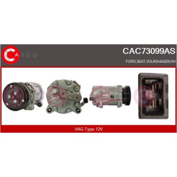 Compresor, aire acondicionado - CASCO CAC73099AS
