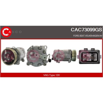 Compresor, aire acondicionado - CASCO CAC73099GS