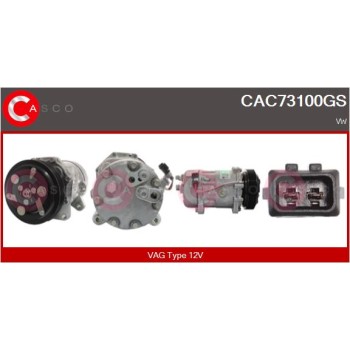 Compresor, aire acondicionado - CASCO CAC73100GS