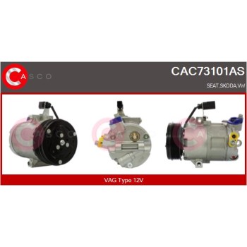 Compresor, aire acondicionado - CASCO CAC73101AS