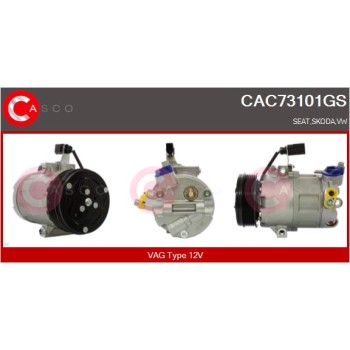 Compresor, aire acondicionado - CASCO CAC73101GS