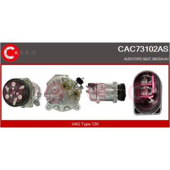 Compresor, aire acondicionado - CASCO CAC73102AS