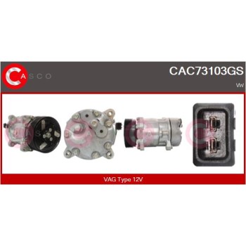Compresor, aire acondicionado - CASCO CAC73103GS