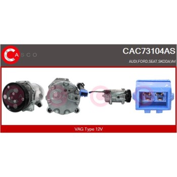 Compresor, aire acondicionado - CASCO CAC73104AS