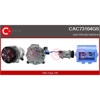 Compresor, aire acondicionado - CASCO CAC73104GS