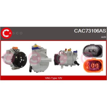 Compresor, aire acondicionado - CASCO CAC73106AS