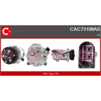 Compresor, aire acondicionado - CASCO CAC73108AS