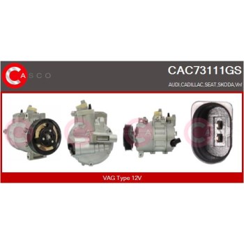Compresor, aire acondicionado - CASCO CAC73111GS