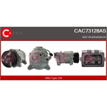 Compresor, aire acondicionado - CASCO CAC73128AS