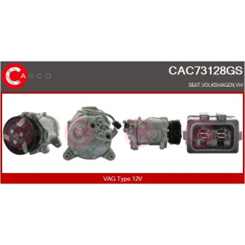 Compresor, aire acondicionado - CASCO CAC73128GS