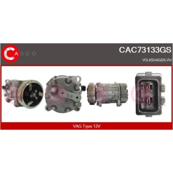 Compresor, aire acondicionado - CASCO CAC73133GS
