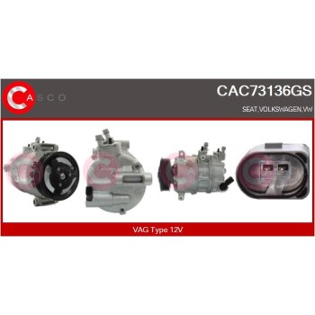 Compresor, aire acondicionado - CASCO CAC73136GS