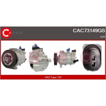 Compresor, aire acondicionado - CASCO CAC73149GS