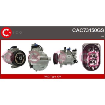 Compresor, aire acondicionado - CASCO CAC73150GS