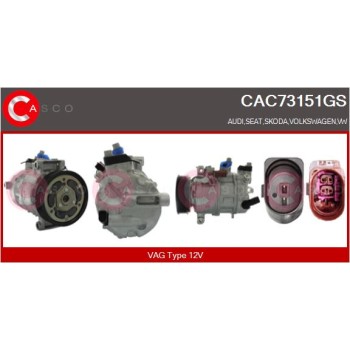 Compresor, aire acondicionado - CASCO CAC73151GS